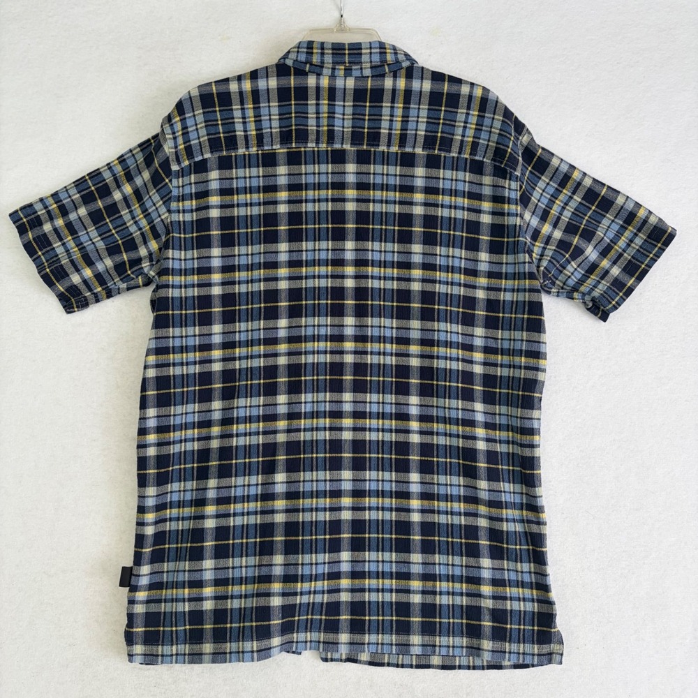Patagonia Men's A/C Puckerware Shirt Seersucker Plaid Crinkle Short Sleeve Large - Picture 5 of 9